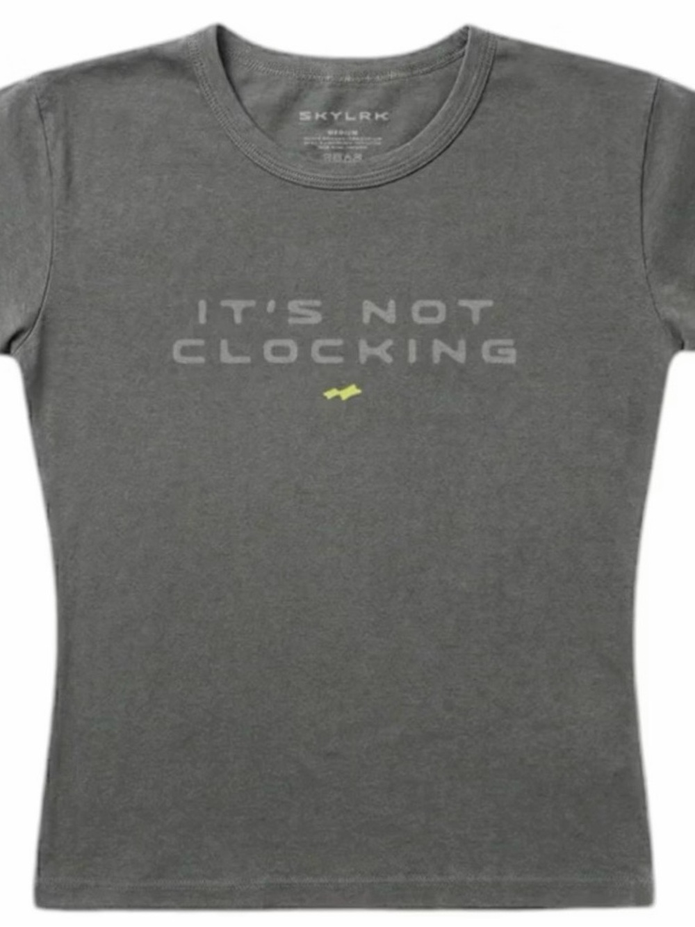 Women's Gray Short-Sleeve Graphic Tee - 'It's Not Clocking'